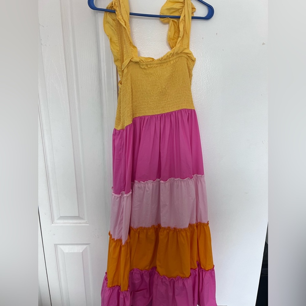 crown and ivy tiered maxi dress